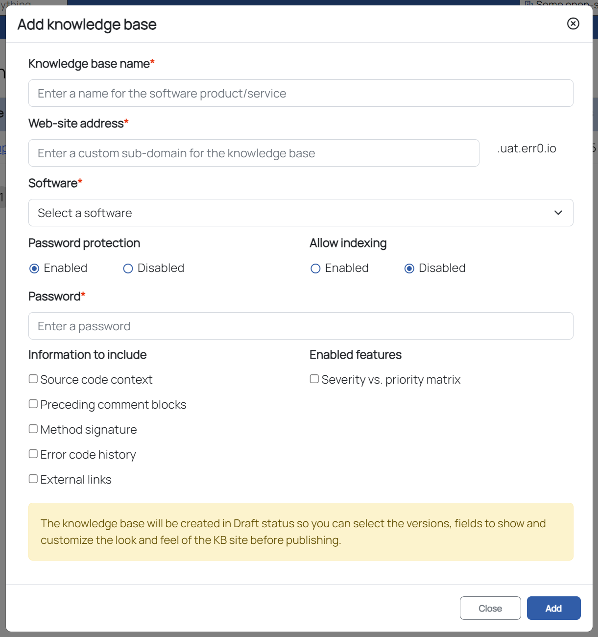 Knowledge base | Err0 docs
